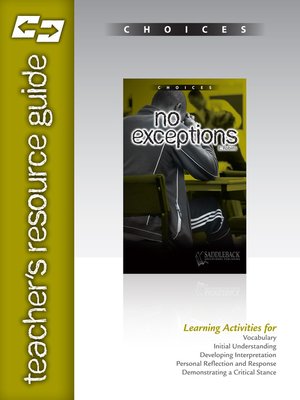 cover image of No Exceptions Teacher's Resource Guide